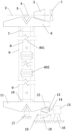 風(fēng)電吊倉下移式風(fēng)機動(dòng)力機械傳動(dòng)裝置及系統