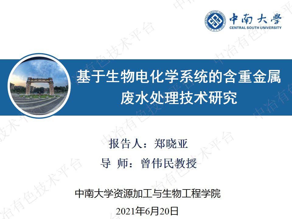 基于生物電化學(xué)系統的含重金屬廢水處理技術(shù)研究