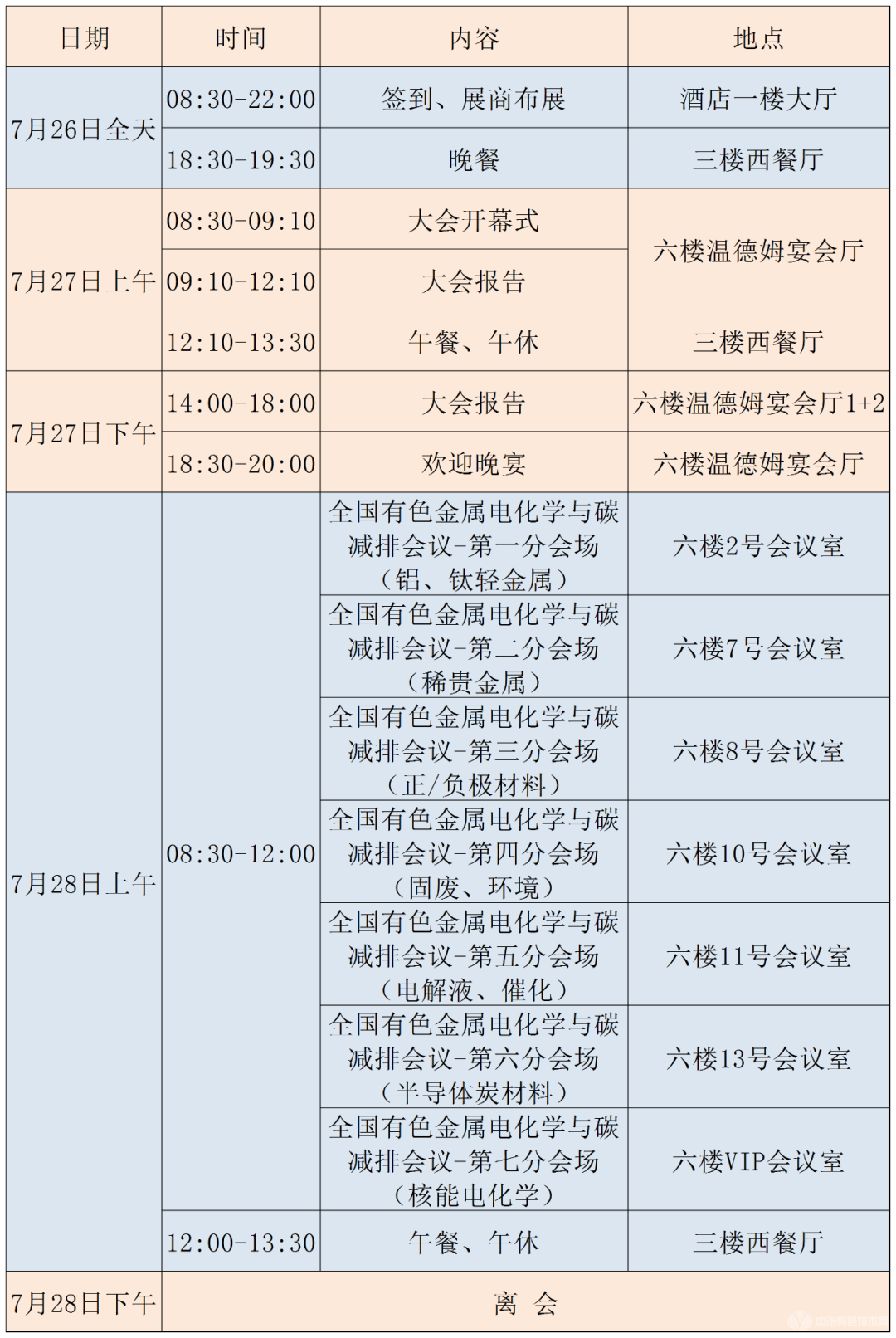 全國有色金屬電化學(xué)與碳減排會(huì )議