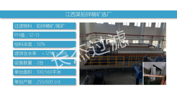 江西某鉛鋅精礦選廠(chǎng)